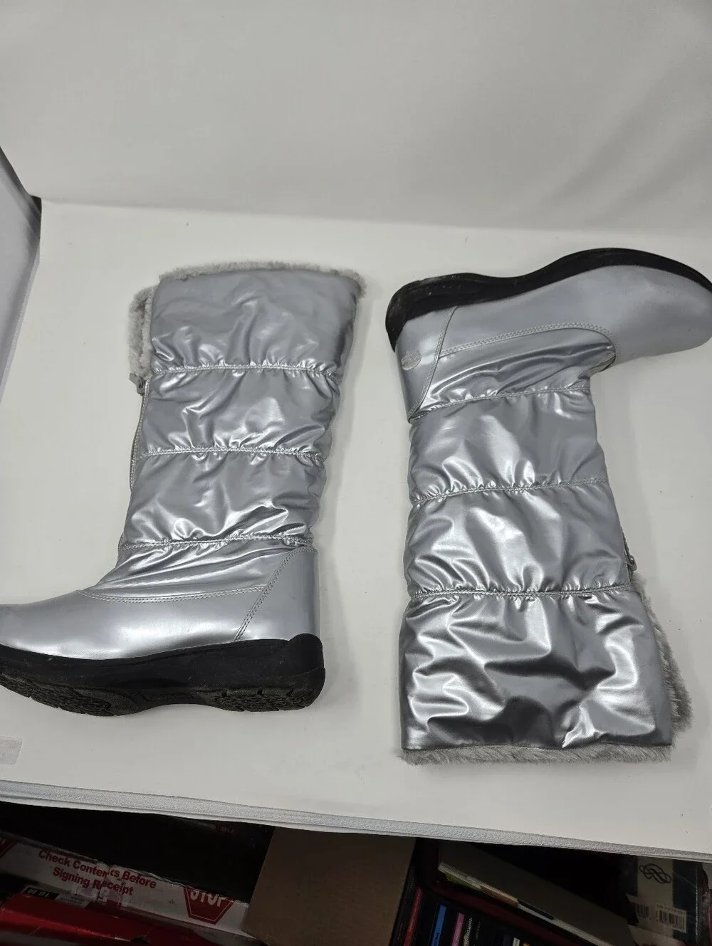totes metalic silver